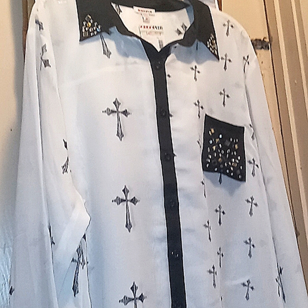 BONGOPLUS SHEER GOTHIC BLOUSE